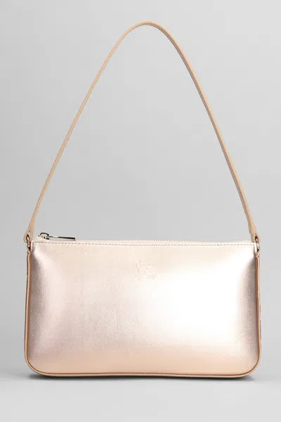 Christian Louboutin Loubila Metallic Leather Shoulder Bag In Rose-pink