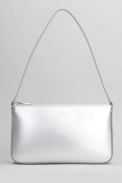 Christian Louboutin Loubila Shoulder Bag In Silver Leather