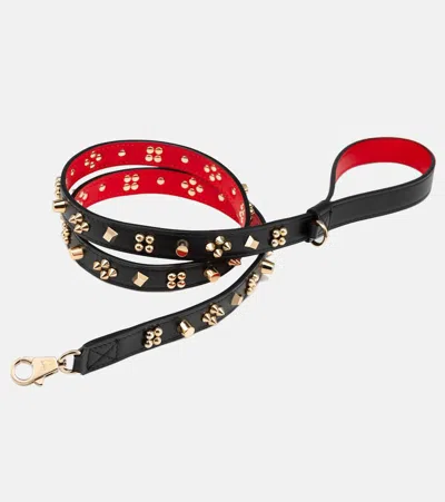 Christian Louboutin Loubileash Embellished Leather Dog Leash