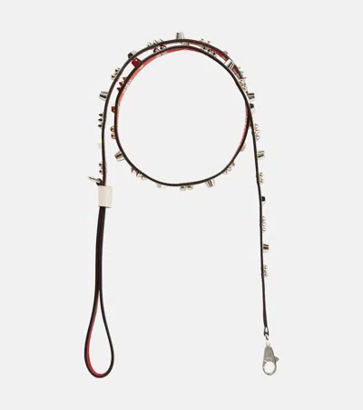 Christian Louboutin Loubileash Spiked Leather Dog Leash