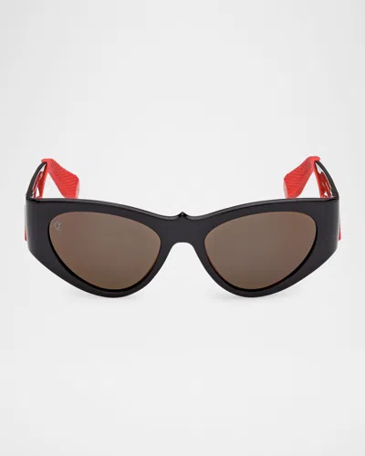 Christian Louboutin Loubishark Acetate Cat-eye Sunglasses In Multi