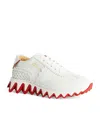 Christian Louboutin Loubishark Calfskin Sneakers In White