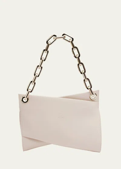 Christian Louboutin Loubitwist Chain Shoulder Bag In Leather In Pink