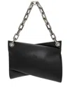 Christian Louboutin Loubitwist Chain Shoulder Bag In Leather In Black