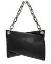 Christian Louboutin Loubitwist Chain Shoulder Bag In Leather In Black
