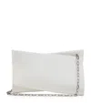 Christian Louboutin Loubitwist Satin Crepe Clutch Bag In White