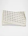 Christian Louboutin Loubitwist Small Boum Mirror Clutch Bag In Crepe Satin