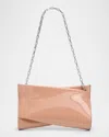 Christian Louboutin Loubitwist Small Clutch Bag In Patent Leather In Pink
