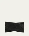 Christian Louboutin Loubitwist Small Strass Clutch In Black