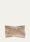Christian Louboutin Loubitwist Small Strass Clutch Bag In Leche