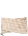 Christian Louboutin Loubitwist Small Mesh & Leather Clutch In White