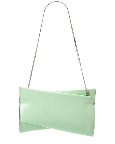 Christian Louboutin Loubitwist Small Patent Clutch In Green