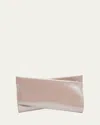 Christian Louboutin Loubitwist Small Patent Leather Clutch Bag In Vintage Rose