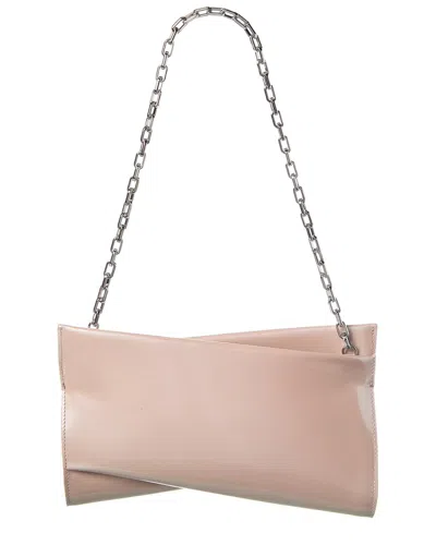Christian Louboutin Loubitwist Small Patent Shoulder Bag In Silver