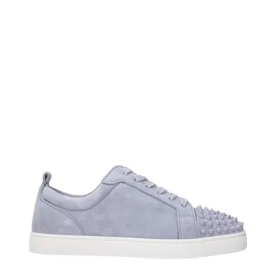 Christian Louboutin Louboutin Sneakers Louis Junior Men Suede Gray In Purple