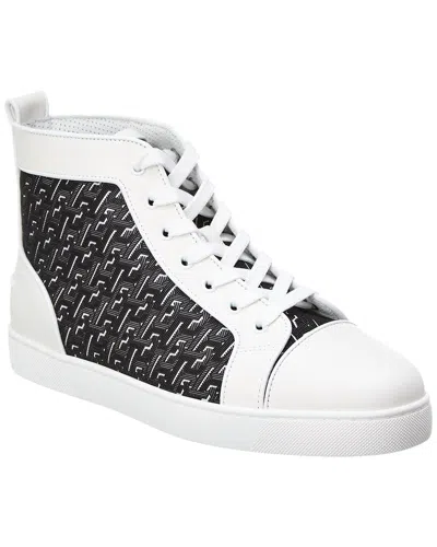 Christian Louboutin Louis Coated Canvas & Leather High-top Sneaker In White