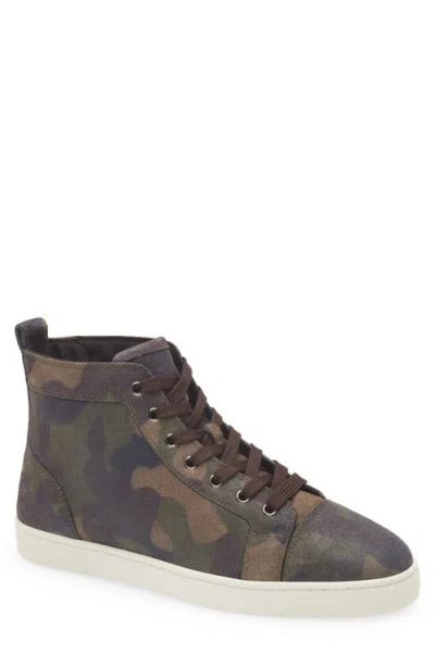 CHRISTIAN LOUBOUTIN CHRISTIAN LOUBOUTIN LOUIS CROSTA CAMOUFLAGE HIGH TOP SNEAKER