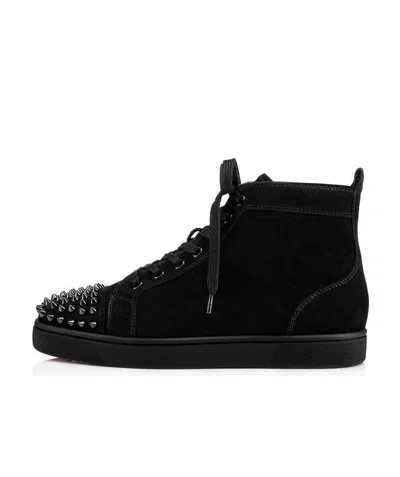 CHRISTIAN LOUBOUTIN CHRISTIAN LOUBOUTIN LOU SPIKES EMBELLISHED HIGH-TOP SNEAKERS