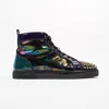CHRISTIAN LOUBOUTIN LOUIS HIGH TOP / FLUORESCENT PATENT LEATHER