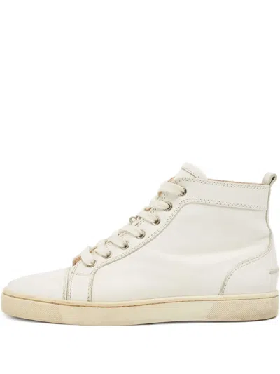Pre-owned Christian Louboutin Louis High-top Leather Sneakers