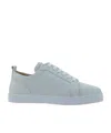 Christian Louboutin Louis Junior Flat Calf Ds Sneakers In Gray