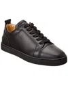 Christian Louboutin Louis Junior Suede And Leather-trimmed Ripstop Sneakers In Black