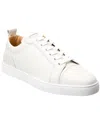 Christian Louboutin Rantulow Full-grain Leather Sneakers In White