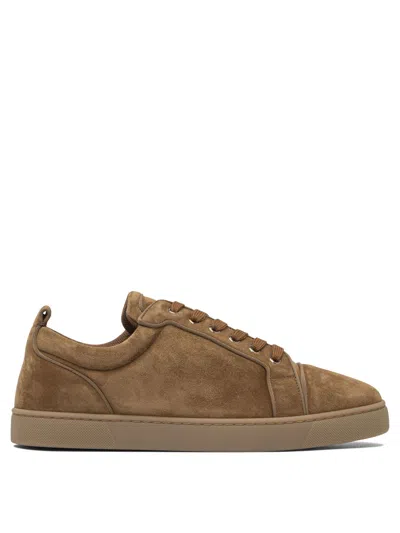 Christian Louboutin Louis Junior Orlato Flat Veau Velours Ds/gg Sneakers & Slip-on Brown
