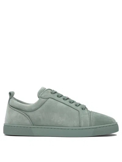 Christian Louboutin Louis Junior Orlato Flat Veau Velours Ds/gg Sneakers & Slip-on Green