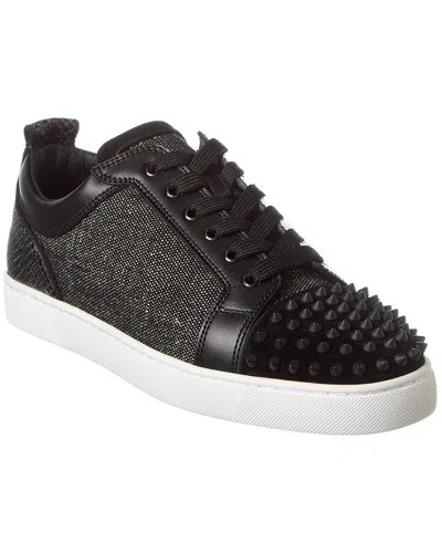 Christian Louboutin Louis Junior Spikes Sneakers In Black