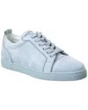 Christian Louboutin Louis Junior Flat Calf Ds Sneakers In Blue