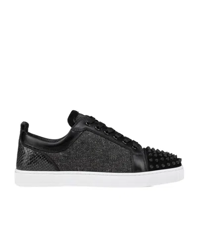 Christian Louboutin Louis Junior Spikes Sneakers In Black