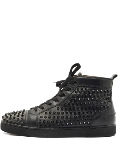 Pre-owned Christian Louboutin Louis Junior Sneakers In Black