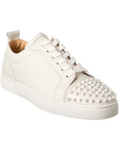 Christian Louboutin Junior Sneakers With Rubber Sole And Stud Detailing In White