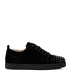 Christian Louboutin Men Louis Junior Spikes Borchie Punta Sneaker In Animal Print