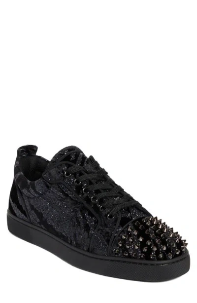 Christian Louboutin Louis Junior Spikes Orlato Sneaker In Black