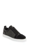 Christian Louboutin Louis Junior Spikes Sneakers In Black/black