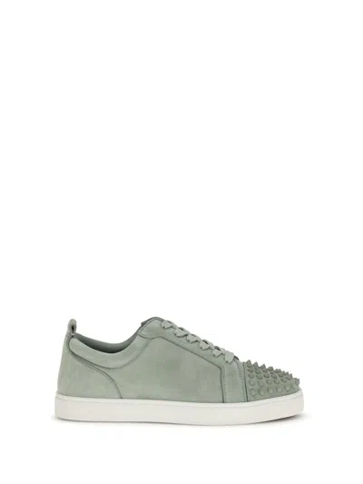 Christian Louboutin Men Louis Junior Spikes Orlato Sneakers In Green