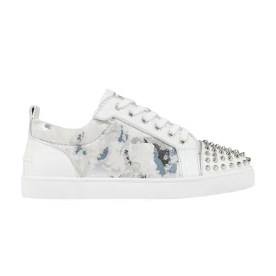 Pre-owned Christian Louboutin Louis Junior Spikes Orlato 'white Silver' | Men's Size 42.5