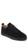 Christian Louboutin Louis Junior Spikes Sneakers In Cm53 Black/black