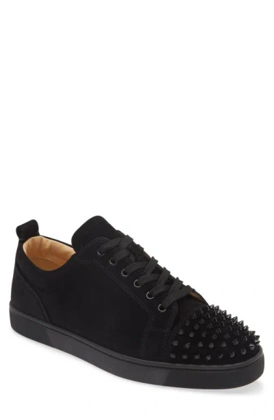 Christian Louboutin Louis Junior Spikes Sneakers In Black