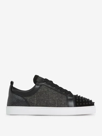 Christian Louboutin Louis Junior Spikes Sneakers In Black