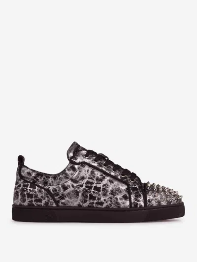 Christian Louboutin Louis Junior Spikes Sneakers In Black