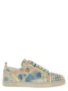 Christian Louboutin Junior Spikes Round Toe Rubber Sole Sneakers In Multicolor