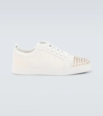 Christian Louboutin Men Louis Junior Spikes Leather Sneakers In Multi