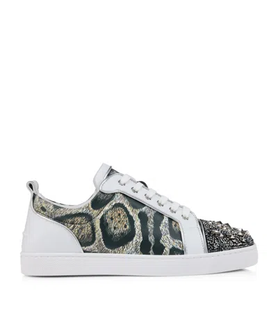 Christian Louboutin Louis Junior Spikes Strass Sneakers