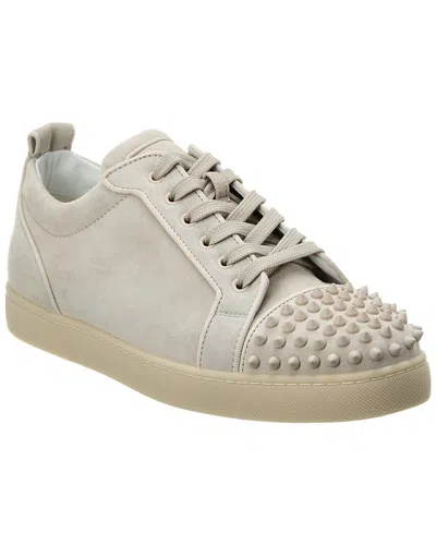 Christian Louboutin Louis Junior Spikes Leather Sneaker In White