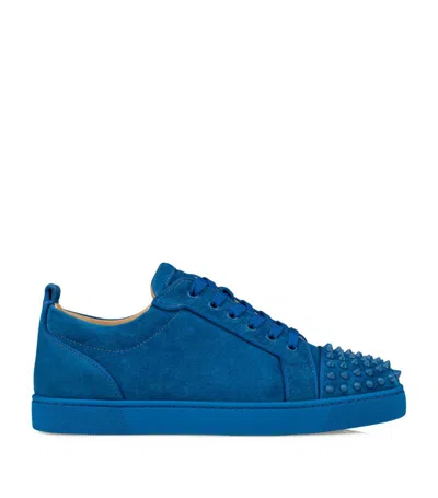 Christian Louboutin Men's Louis Junior Suede Spiked Low-top Sneakers In Ludwig/ludwig Mat