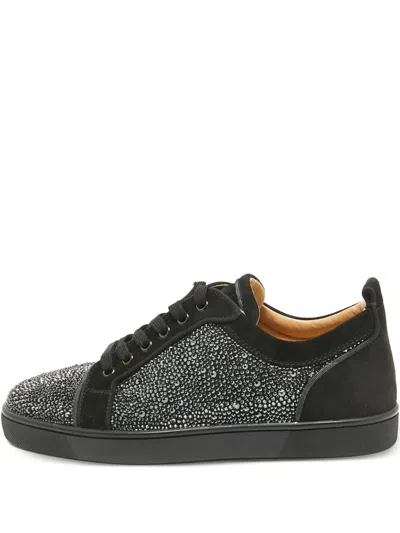 Pre-owned Christian Louboutin Louis Junior Strass Sneakers