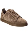 Christian Louboutin Louis Junior Suede Sneaker In Brown